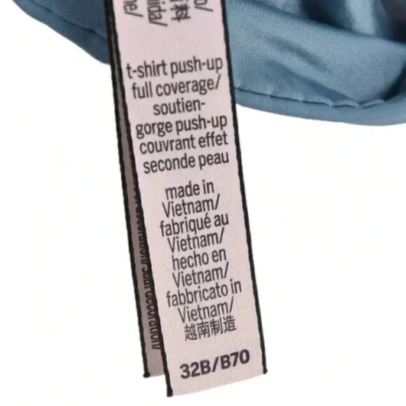 Victoria's Secret Teal Mesh Racerback Push-Up Full Coverage T-Shirt Bra Size 32B - Picture 7 of 7